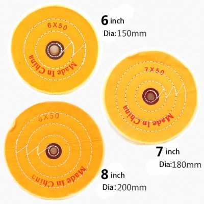 Stone Polishing Wheel Yellow White Jewelry Cotton Cloth Polishing Buff Wheel